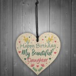 Daughter Birthday Cards Wood Heart Daughter Gift Daughter Plaque