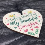 Daughter Birthday Cards Wood Heart Daughter Gift Daughter Plaque