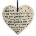 Husband Anniversary Cards Heart Husband Birthday Gift THANK YOU