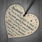 Husband Anniversary Cards Heart Husband Birthday Gift THANK YOU