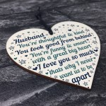 Husband Anniversary Cards Heart Husband Birthday Gift THANK YOU