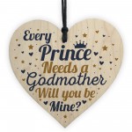 Birthday Christening Godmother Gift Heart Godmother Request Card
