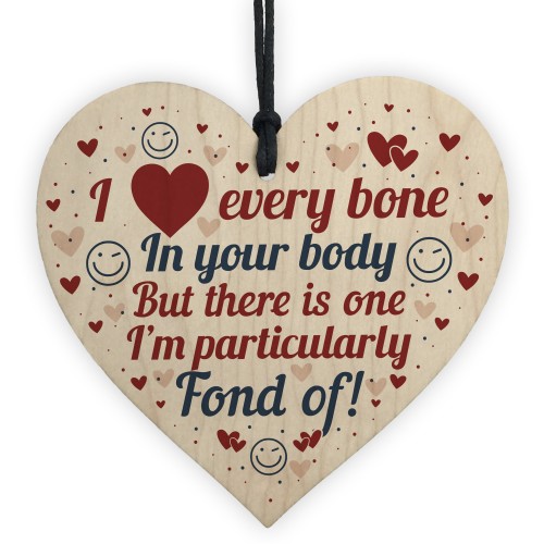 Rude Valentines Gift For Boyfriend Husband Wood Heart Funny Gift