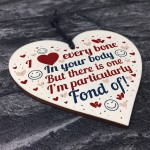 Rude Valentines Gift For Boyfriend Husband Wood Heart Funny Gift