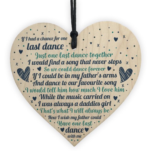 Memorial Plaques Memorial Gifts For Dad Wooden Heart Daddys Girl