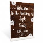 Personalised Wedding Welcome Marriage Sign Table Decor Plaque