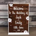 Personalised Wedding Welcome Marriage Sign Table Decor Plaque