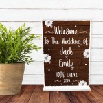 Personalised Wedding Welcome Marriage Sign Table Decor Plaque