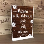 Personalised Wedding Welcome Marriage Sign Table Decor Plaque