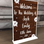 Personalised Wedding Welcome Marriage Sign Table Decor Plaque