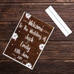 Personalised Wedding Welcome Marriage Sign Table Decor Plaque