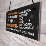 FUNNY Gift For Your Brother Hanging Plaque Birthday Gift For Him