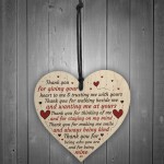 Thank You Heart Plaque Romantic Anniversary Valentines Day Gift