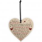 Thank You Heart Plaque Romantic Anniversary Valentines Day Gift