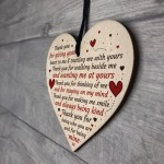 Thank You Heart Plaque Romantic Anniversary Valentines Day Gift