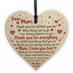 Mum Mummy Gift From Son Daughter Wooden Heart Sign Birthday Gift