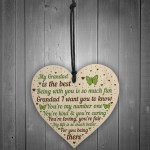 Special Gift For Grandad Wood Heart Fathers Day Gift For Him