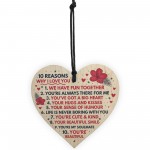 Valentines Day Anniversary Wood Heart Gift FBoyfriend Girlfriend