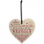 Valentines Day Gift For Boyfriend Girlfriend Husband Wood Heart