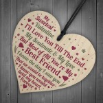 Valentines Day Gift For Boyfriend Girlfriend Husband Wood Heart