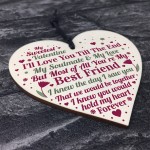 Valentines Day Gift For Boyfriend Girlfriend Husband Wood Heart