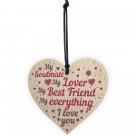 Soulmate Gifts Wood Heart Plaque Gift For Boyfriend Girlfriend