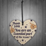 THANK YOU Gifts For Colleagues Employee Wooden Heart Plaque