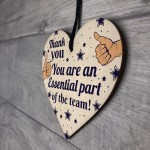 THANK YOU Gifts For Colleagues Employee Wooden Heart Plaque