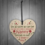 Nanny Gifts Nanny Birthday Card Gifts Wooden Heart Nanny Plaque