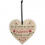 Nanny Gifts Nanny Birthday Card Gifts Wooden Heart Nanny Plaque