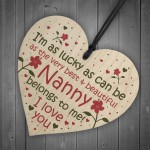 Nanny Gifts Nanny Birthday Card Gifts Wooden Heart Nanny Plaque