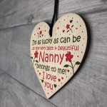 Nanny Gifts Nanny Birthday Card Gifts Wooden Heart Nanny Plaque