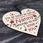 Nanny Gifts Nanny Birthday Card Gifts Wooden Heart Nanny Plaque