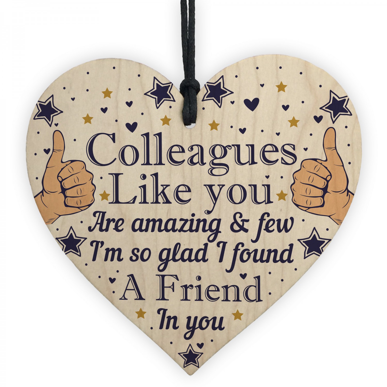 Colleague Thank You Gifts Wooden Heart Friendship Gift Sign Work