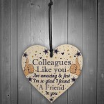 Colleague Thank You Gifts Wooden Heart Friendship Gift Sign Work