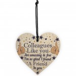 Colleague Thank You Gifts Wooden Heart Friendship Gift Sign Work