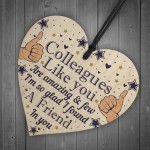 Colleague Thank You Gifts Wooden Heart Friendship Gift Sign Work