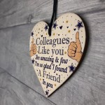 Colleague Thank You Gifts Wooden Heart Friendship Gift Sign Work