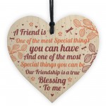 THANK YOU FRIENDSHIP GIFT Wood Heart Best Friend Plaques