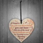 THANK YOU FRIENDSHIP GIFT Wood Heart Best Friend Plaques