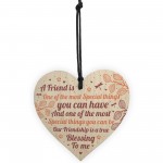 THANK YOU FRIENDSHIP GIFT Wood Heart Best Friend Plaques