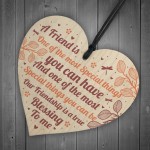 THANK YOU FRIENDSHIP GIFT Wood Heart Best Friend Plaques