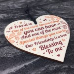 THANK YOU FRIENDSHIP GIFT Wood Heart Best Friend Plaques