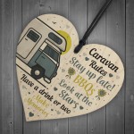 Caravan Rules Novelty Plaque Home Decor Retirement Friend Gifts