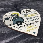 Caravan Rules Novelty Plaque Home Decor Retirement Friend Gifts