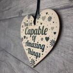 Motivational Friendship Gifts Wooden Heart Birthday Gift