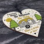 Caravan Rules Novelty Hanging Wooden Heart Accessory Gifts