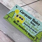 Funny Novelty Caravan Rules Hanging Wall Plaque Home Decor