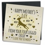 Funny Mother's Day Card Joke Mum Gift Humour Card From Dog