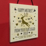 Funny Mother's Day Card Joke Mum Gift Humour Card From Dog